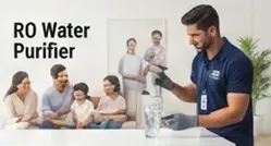 W2 technician servicing an RO water purifier in Bengaluru